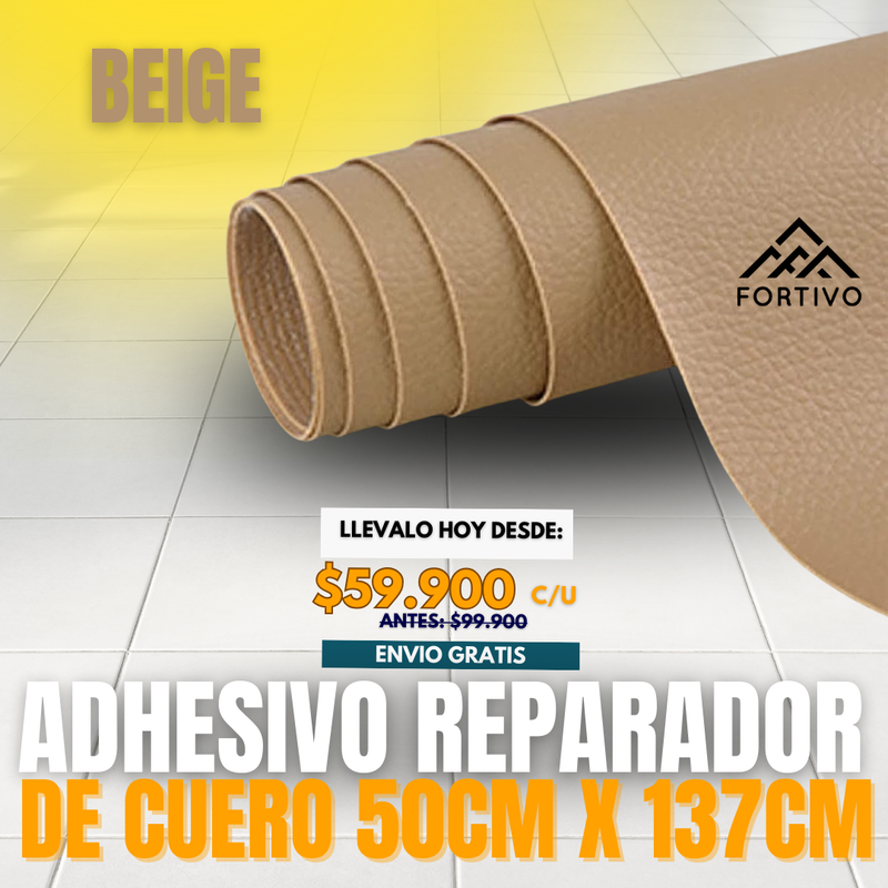 ADHESIVO REPARADOR DE CUERO | 50CM X 137CM | FORTIVO®