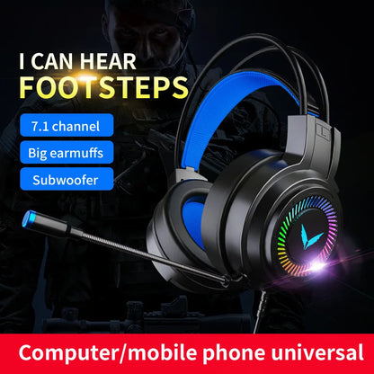 G58 G60 Gaming Headset 7.1 Surround Sound with LED Mic