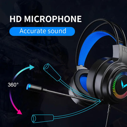 G58 G60 Gaming Headset 7.1 Surround Sound with LED Mic