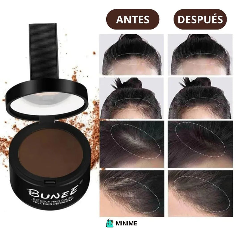 Bunee®️ Cobertura profesional para canas y calvicie en un solo toque ¡AHORA CON DOBLE CONTENIDO!✨🤩
