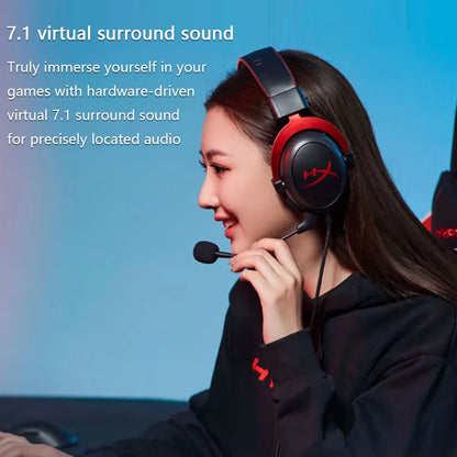 HyperX Cloud II Gaming Headset - 7.1 Surround Sound & Detachable Mic