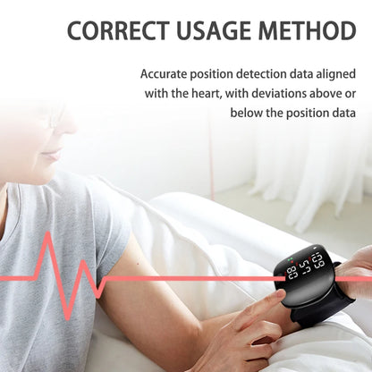 Rechargeable Smart Touch LCD Screen Voice Wrist Blood Pressure Monitor Digital  Automatic Tonometer Heart Rate Sphygmomanometer