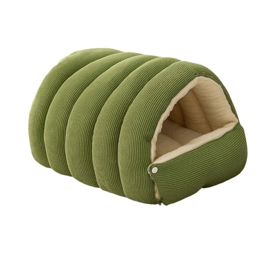 Stress Relief Enclosed Bed Machine Washable Cover Soft Material Non Slip Base Compact Indoor Pet Sanctuary