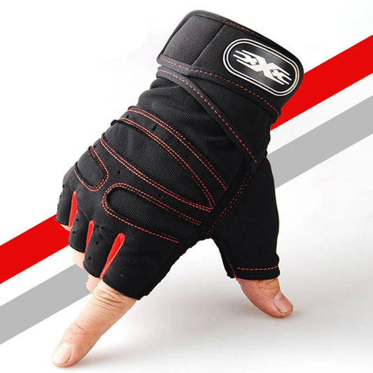 Versatile Half Finger Workout Gloves with Wrist Support