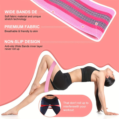 Fabric Resistance Hip Booty Bands Elastic Glute Thigh Workout Squat Circle Stretch Fitness Strips Loops Yoga Gym Equipment