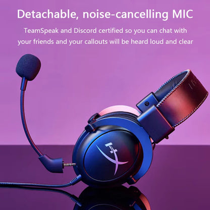 HyperX Cloud II Gaming Headset - 7.1 Surround Sound & Detachable Mic