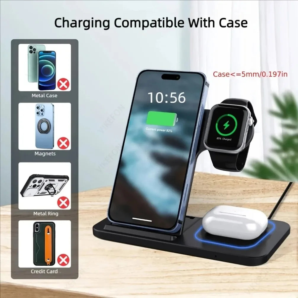 Ultimate 3-in-1 Foldable Wireless Charging Station 30W
