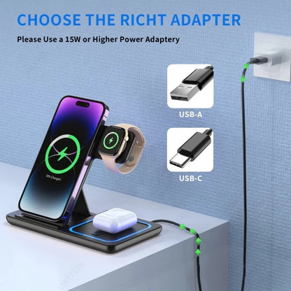 Ultimate 3-in-1 Foldable Wireless Charging Station 30W