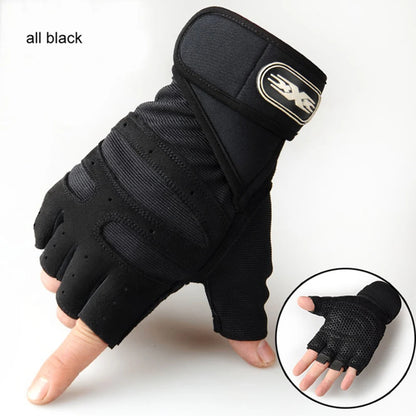 Versatile Half Finger Workout Gloves with Wrist Support