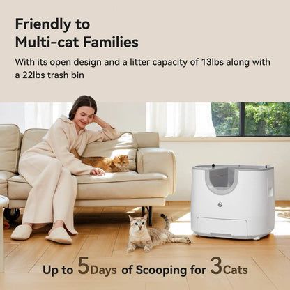 Furoomate - Automatic Smart Cat Litter Box, Self-Cleaning, 11L, High-Capacity Pet Toilet Tray