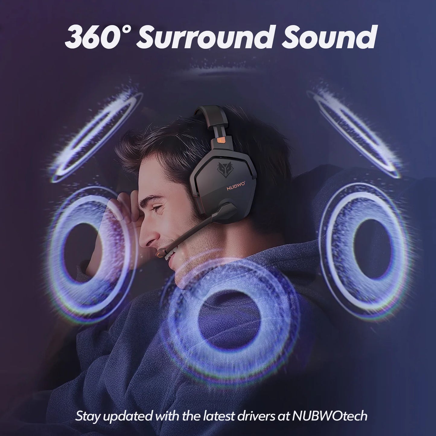 NUBWO G06 Dual Wireless Gaming Headset 2.4GHz Bluetooth