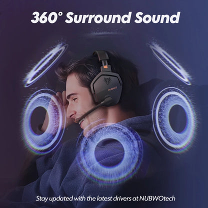 NUBWO G06 Dual Wireless Gaming Headset 2.4GHz Bluetooth