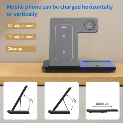Ultimate 3-in-1 Foldable Wireless Charging Station 30W