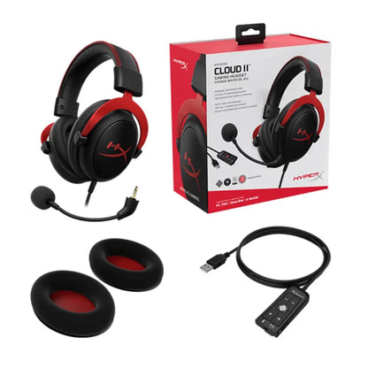 HyperX Cloud II Gaming Headset - 7.1 Surround Sound & Detachable Mic