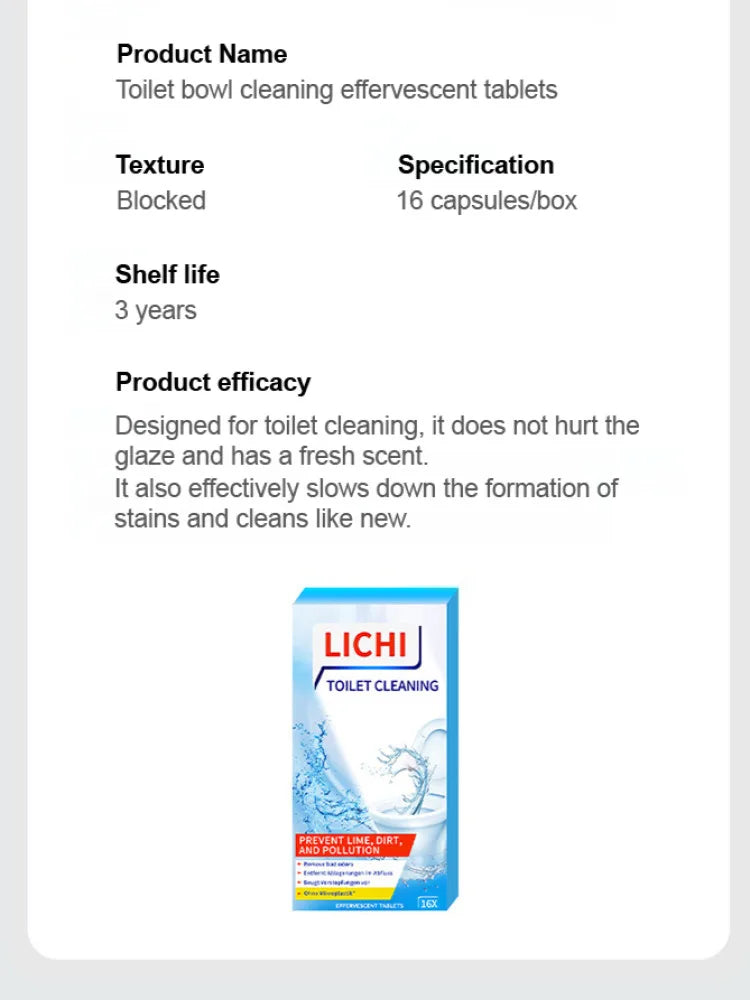 Powerful stain remover Deodorant toilet cleaner Effervescent tablet Toilet cleaner Sewage dirt deodorant Toilet toilet deodorant