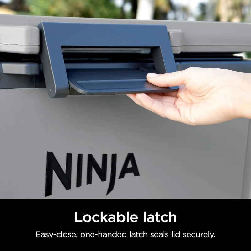 FB151GY FrostVault 50qt Hard Cooler with Dry Zone, Integrated Fridge-Temp Dry Storage Drawer, Premium Heavy-Duty