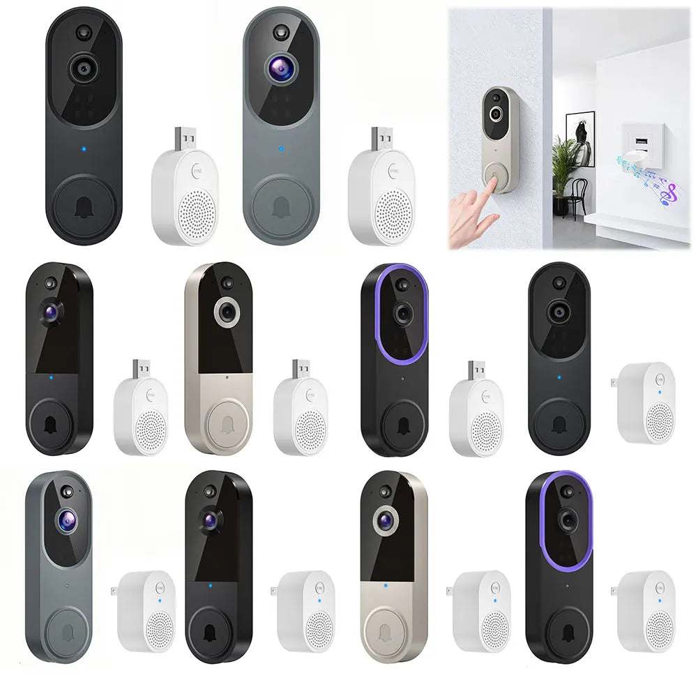 Smart WiFi Video Doorbell Camera with 1080P HD Image Resolution Wireless Security Camera for Door and Entrance Monitoring