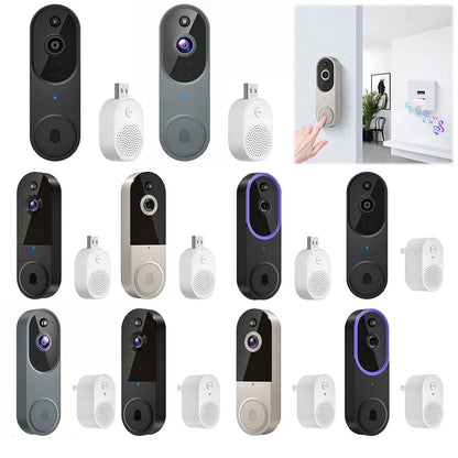 Smart WiFi Video Doorbell Camera with 1080P HD Image Resolution Wireless Security Camera for Door and Entrance Monitoring