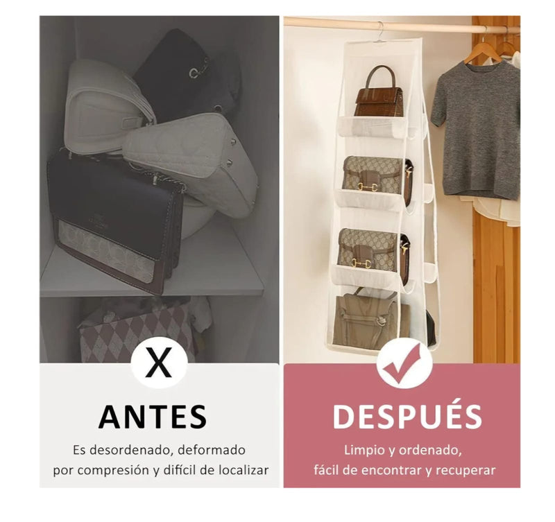 GlamPocket®️¡Organiza hasta 8 bolsos sin aplastarlos! + ENVÍO GRATIS🛍️✨